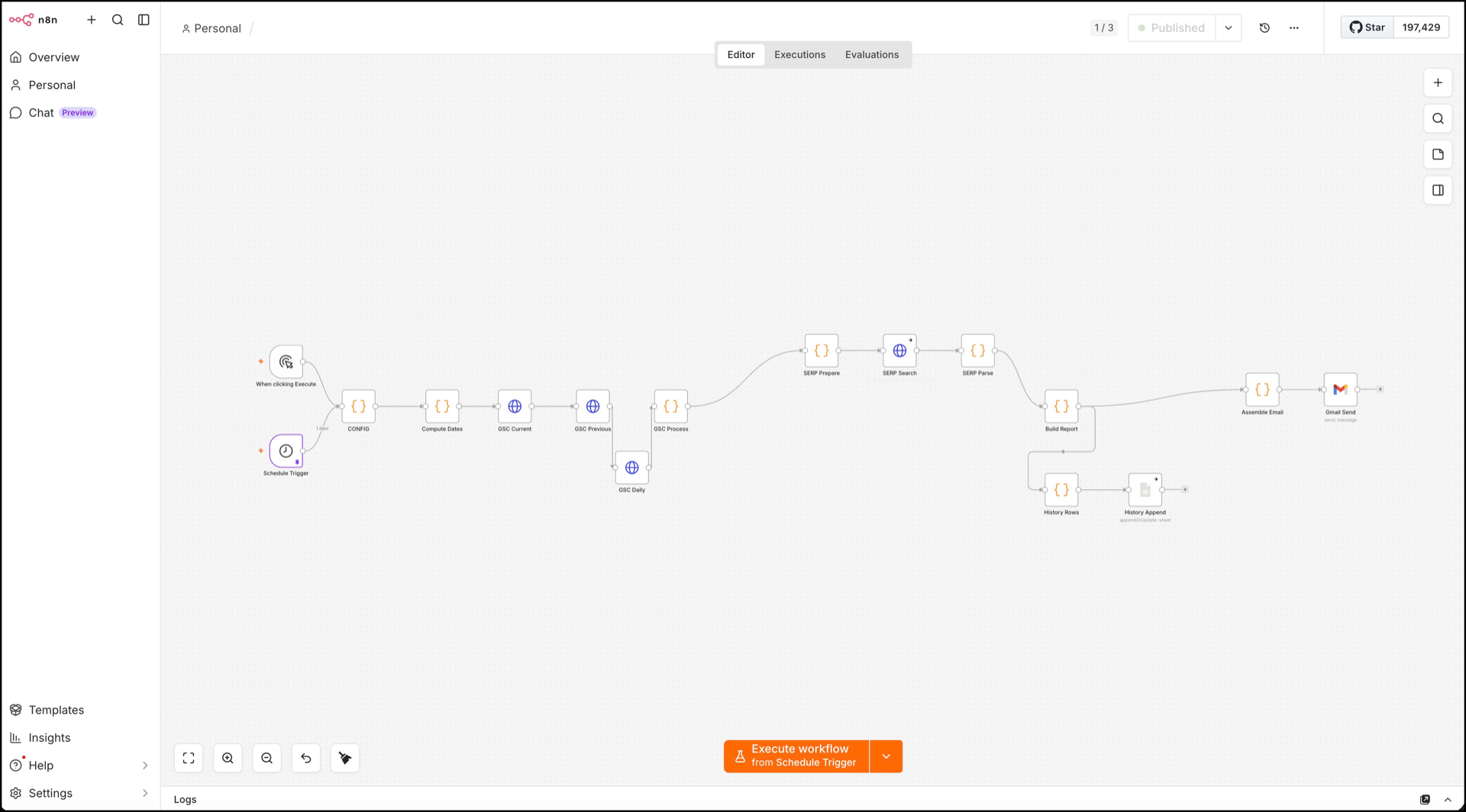 SEO-Ranking-Tracking-System n8n Workflow