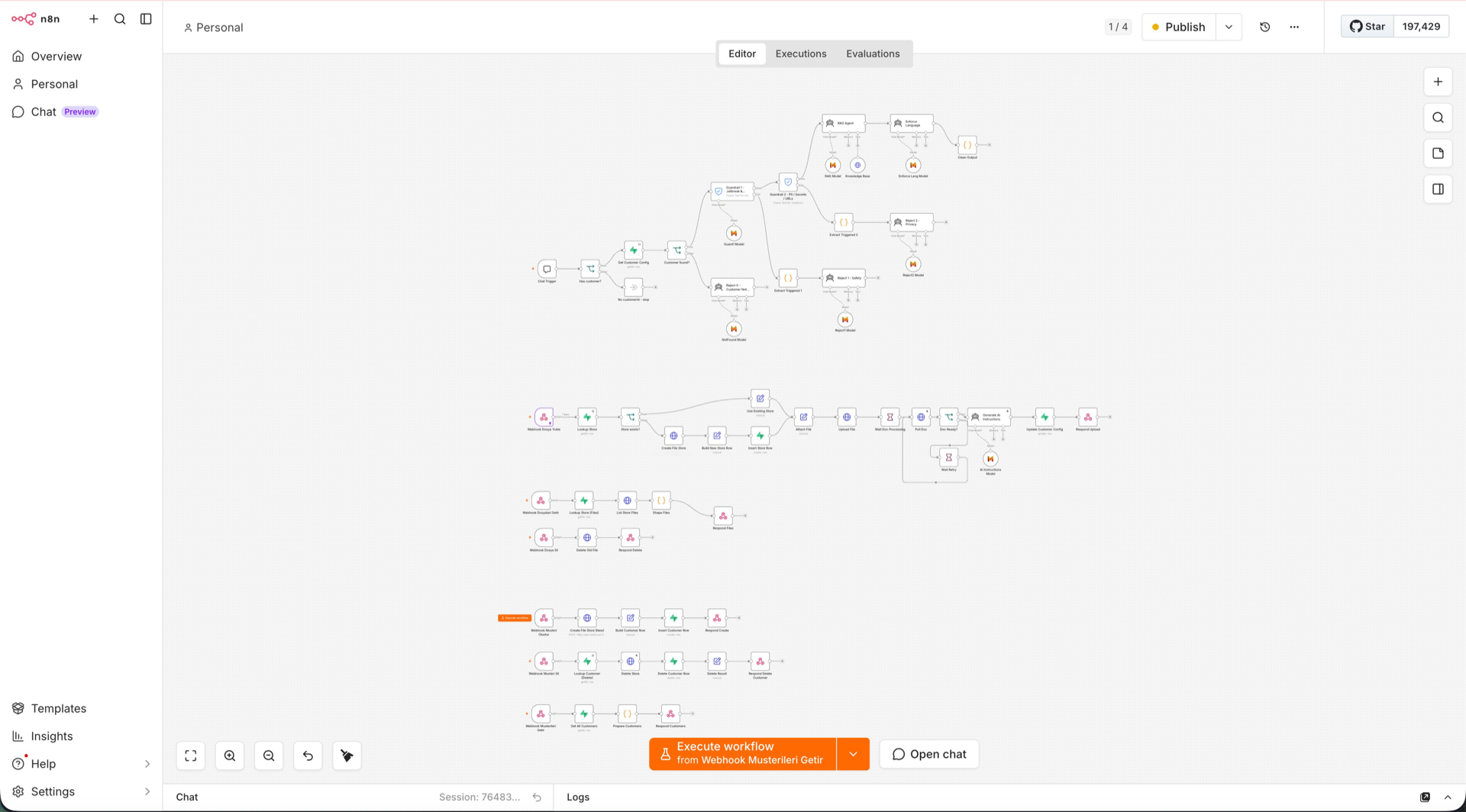 DSGVO-konformes KI-Dokument-Chatbot-System n8n Workflow
