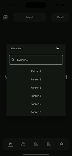 Fahrer Übersicht