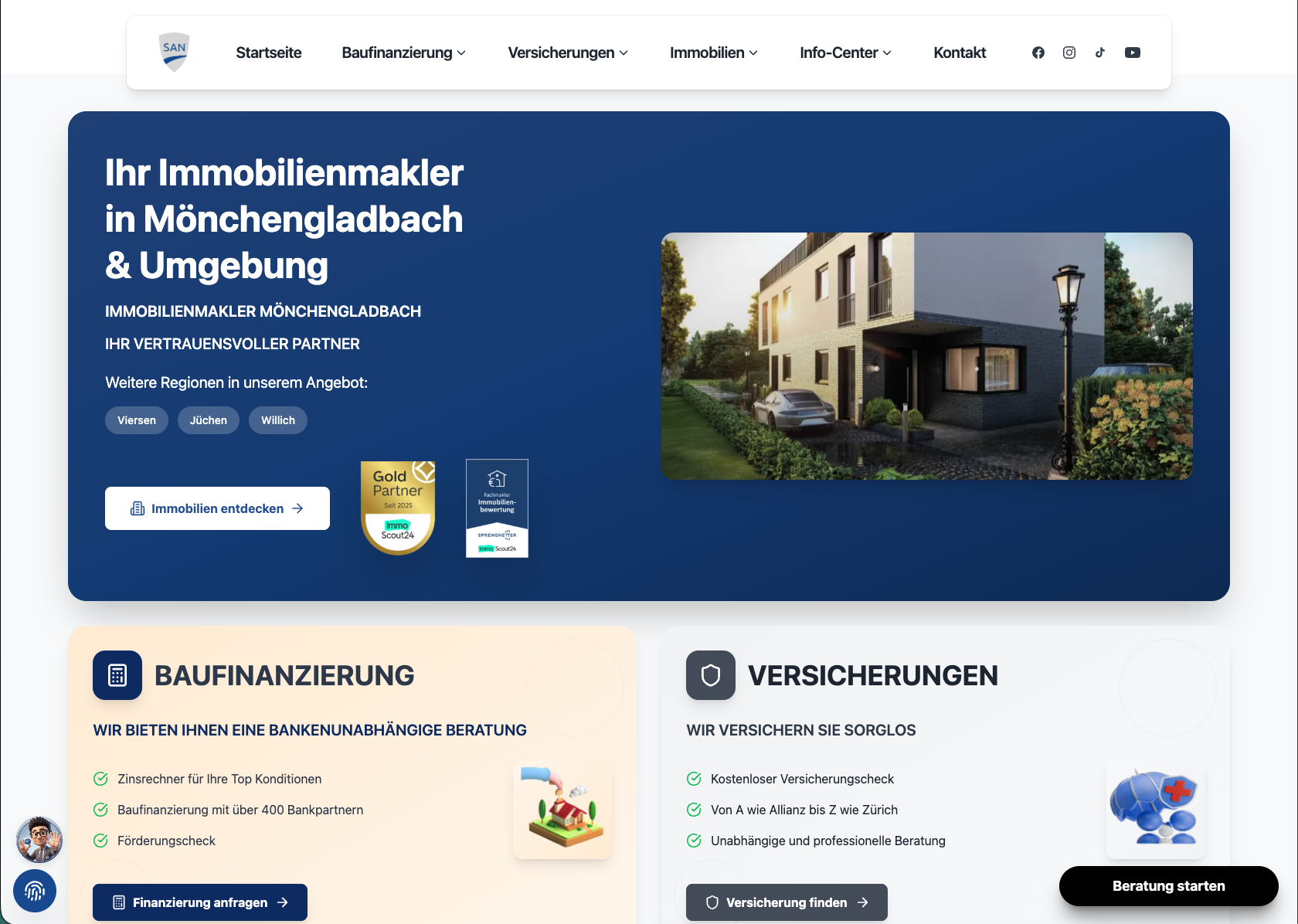Local landing page: Real Estate Agent Mönchengladbach