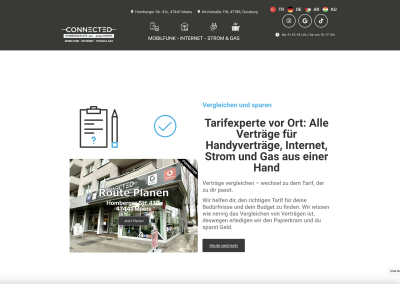 Webseite für Mobilfunkshop