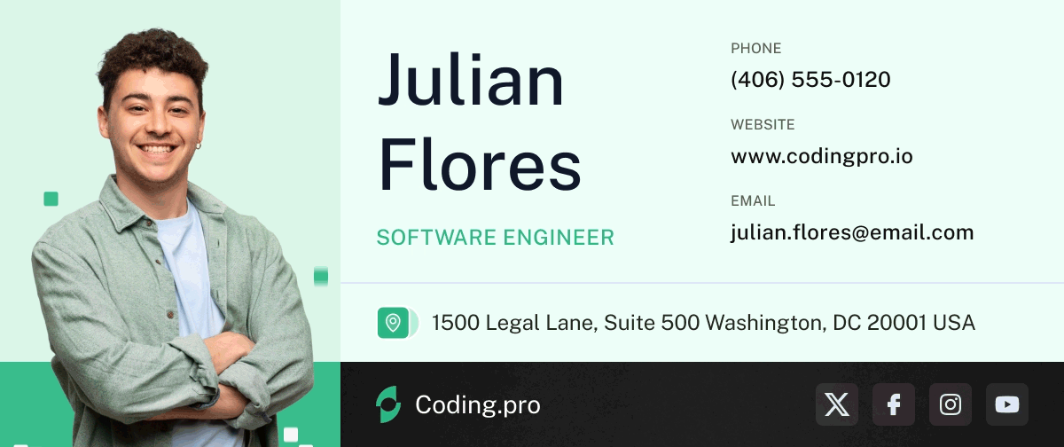 Modern Email Signature Template 1
